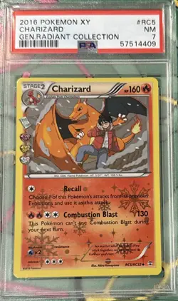 2016 Pokemon XY Charizard Generation Radiant Collection #RC5 PSA 7 NM - Image 1