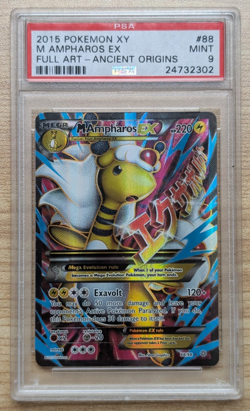 Pokemon - Mega-Ampharos-EX 88/98 | Ancient Origins | Holo Full Art PSA 9 - Image 1