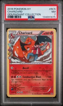 2016 POKEMON XY GENERATIONS RADIANT COLL #RC5 CHARIZARD PSA 7 - Image 1
