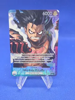 One Piece A Fist of Divine Speed Monkey D Luffy OP11-040 Alternate Art Leader NM - Image 1