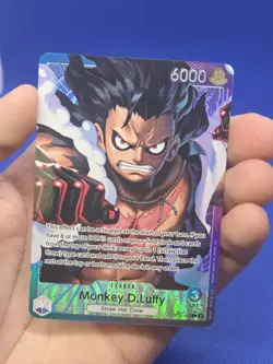 One Piece A Fist of Divine Speed Monkey D Luffy OP11-040 Alternate Art Leader NM - Image 2