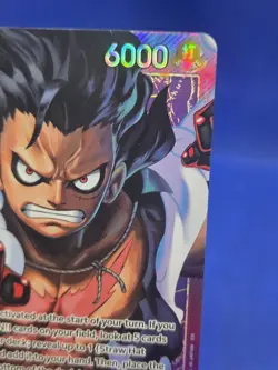 One Piece A Fist of Divine Speed Monkey D Luffy OP11-040 Alternate Art Leader NM - Image 4