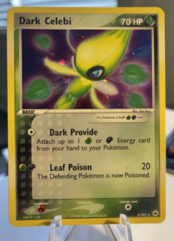 2004 Pokemon Card Dark Celebi - 4/101 Holo Rare EX Hidden Legends - LP - Image 1