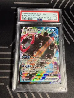 Blastoise VMAX SWSH103 SWSH: Sword & Shield Promo Cards Holo NM PSA 9 144221369 - Image 1