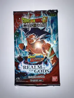 DRAGONBALL SUPER X4 BOOSTER SEALED CARD GAME REALM OF THE GODS CON 12 CARDS - Image 4