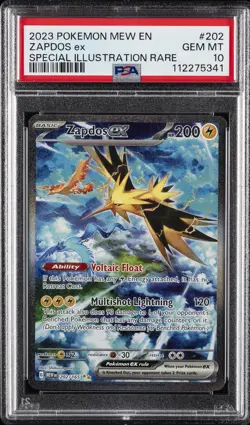 2023 POKEMON MEW EN-151 SPECIAL ILLUSTRATION RARE #202 ZAPDOS EX PSA 10 - Image 1