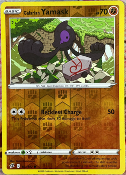 Pokemon - Galarian Yamask - 101/192 - Reverse Holo - Rebel Clash - NM/M - Image 1