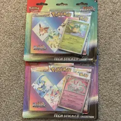 Pokemon TCG Prismatic Evolutions Sticker Collection 3 Packs Booster Promo - Image 1