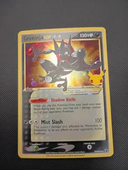 Pokemon TCG Greninja Gold Star SWSH144 Celebrations Black Star Promo - Image 1