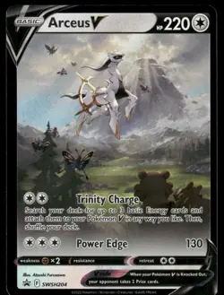 Pokemon Cards Arceus V SWSH204 SWSH Black Star Promo NM - Image 1