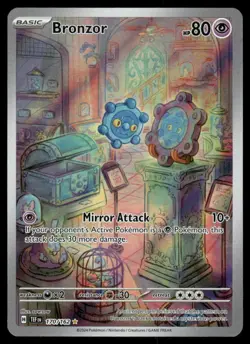 Pokemon Cards Bronzor 170/162 Temporal Forces Illustration Rare NM - Image 1