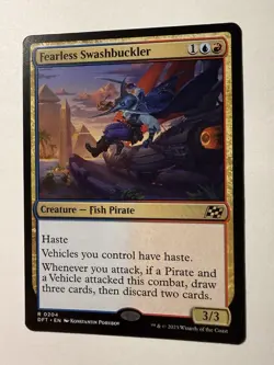 MTG Magic the Gathering Fearless Swashbuckler (204/579) Aetherdrift NM - Image 1