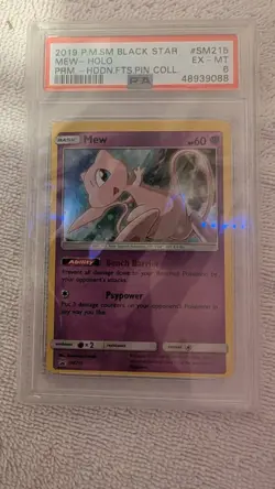 Pokemon 2019 Mew SM215 Holo Black Star Promo Hidden Fates PSA 6 Pop 31! - Image 1