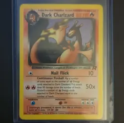Pokemon Dark Charizard Team Rocket Holo Rare 4/82 80 HP English WOTC - Image 1