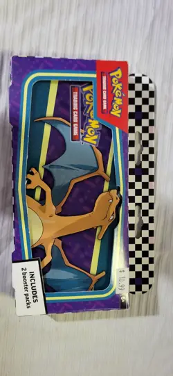 Pokemon 2024 Back To School CHARIZARD Pencil Tin - With 2 Sealed Booster Packs $ - Image 1