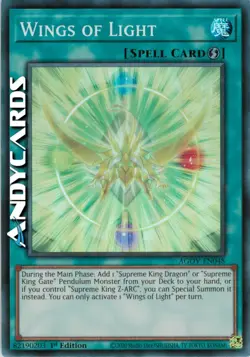 WINGS OF LIGHT (Ali Della Luce) • Super R • AGOV EN048 • 1Ed • Yugioh ANDYCARDS - Image 1