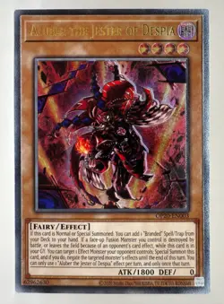 Yu-Gi-Oh Aluber the Jester of Despia OP20-EN003 Ultimate Rare - Image 1