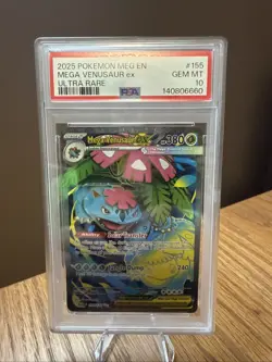 Pokemon Mega Evolution Mega Venusaur EX Ultra Rare Card 155/132 PSA 10 - Image 3