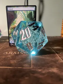 Magic the Gathering d20 Large Jumbo Light Blue Air Bubble - Image 1