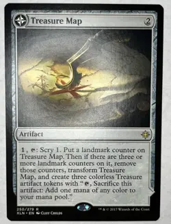 1x Treasure Map NM Regular 250 XLN Ixalan MTG Magic The Gathering - Image 1