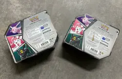Pokemon TCG Sword & Shield Pokemon V Heroes Tins (Espeon & Slyveon) - Sealed - Image 2