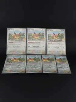 LOT OF 7! Eevee - (Pokemon Day 2025) (Reverse Cosmos Holo) 074/131 - Image 1