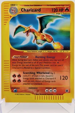 Pokemon Expedition 2002 - Charizard Reverse Holo Rare 6/165 - LP - Image 1