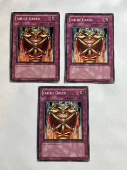 Yugioh Jar Of Greed Playset Lot Of 3 SKE-047 YSD-EN036 Common HP-NM - Image 1