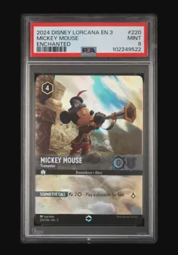 Disney Lorcana Mickey Mouse - Trumpeter Enchanted Holo PSA 9 220/204 2024 - Image 2