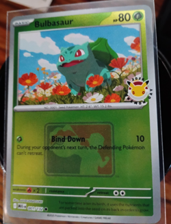 Bulbasaur 001/132 MEG 2026 Pokemon Day League Promo PLAY Stamp Pokemon Card - Image 2