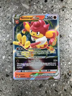 Pokemon TCG Cards Simisear VSTAR 023/159 Crown Zenith Ultra Rare Holo MINT - Image 1