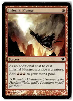 MTG Foil Infernal Plunge - Innistrad Heavily Played English - Image 1