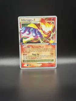Infernape LV.X DP10 Pokemon Diamond & Pearl Black Star Promo Holo Played - Image 1