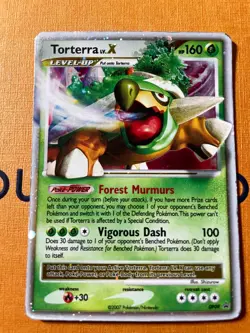 Pokemon TCG Torterra Lv.X ULTRA RARE DP09 Diamond and Pearl Promos LP HOLO 2007 - Image 1