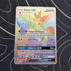 (NM) Pokemon Scizor GX Full Art Rainbow Rare SM Celestial Storm 175/168 - Image 1