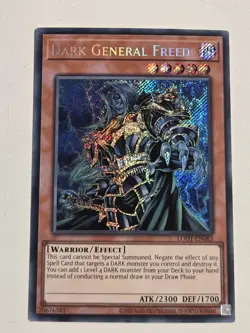 Dark General Freed LODT-EN083 Secret Rare EURO Print Yugioh Light of Destruction - Image 1