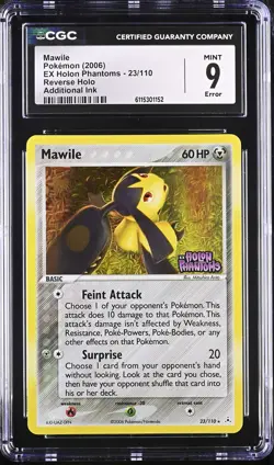 CGC 9 Error Mawile EX Holon Phantoms 23/110 Reverse Holo Stamped Pokemon Card - Image 1