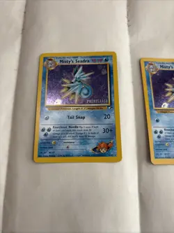Misty's Seadra Holo Prerelease English Pokemon Card 009/132 Gym Heroes - Image 3