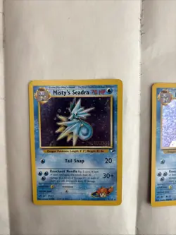 Misty's Seadra Holo Prerelease English Pokemon Card 009/132 Gym Heroes - Image 4