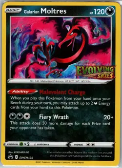 Galarian Moltres - (Prerelease) SWSH125 Sword & Shield Promo - Pokemon Card NM - Image 1