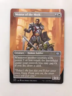 Mentor of the Meek Extended Borderless MTG Magic Card NM Mint Double Masters 2X2 - Image 1
