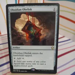 OBSIDIAN OBELISK mtg NM-M Commander Dominaria United 1 Rare - Image 1