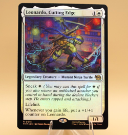 Leonardo, Cutting Edge | 15 | Rare | Foil | TMNT | MTG - Image 1