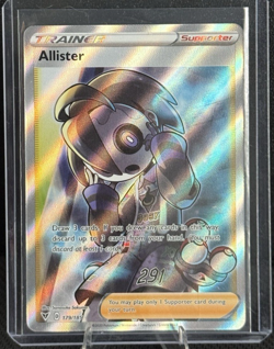 Pokemon TCG Allister Trainer Holo Full Art Rare Card 179/185 Vivid Voltage - Image 1