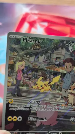 Pikachu 173/165 151 Illustration Rare English Pokemon Card NM/LP see description - Image 2