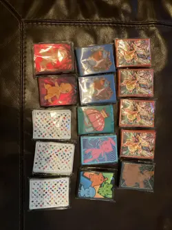 15 Pokemon ETB Sleeves Lot Pokemon 151, Paldea Evolved, Charizard, Blastoise - Image 1