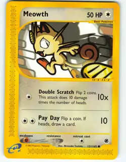 Meowth - 121/165 Expedition Base Set - Pokemon TCG - 2002 - Image 1
