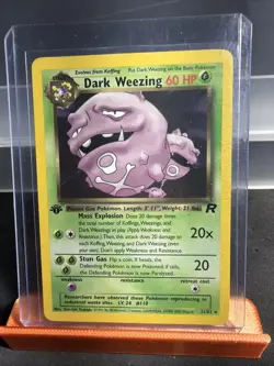 Dark Weezing 31/82 Pokemon Team Rocket Non Holo WOTC TCG NM - Image 1