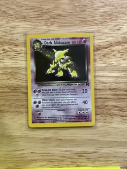 Dark Alakazam 1/82 Team Rocket Unlimited Holo Rare Pokemon TCG Vintage - Image 1