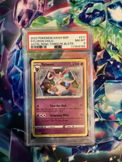 PSA 8 Sylveon #211 Holo BSPromo-Pokemon 2022 SWSH Astral Radiance Blister-3 pack - Image 4